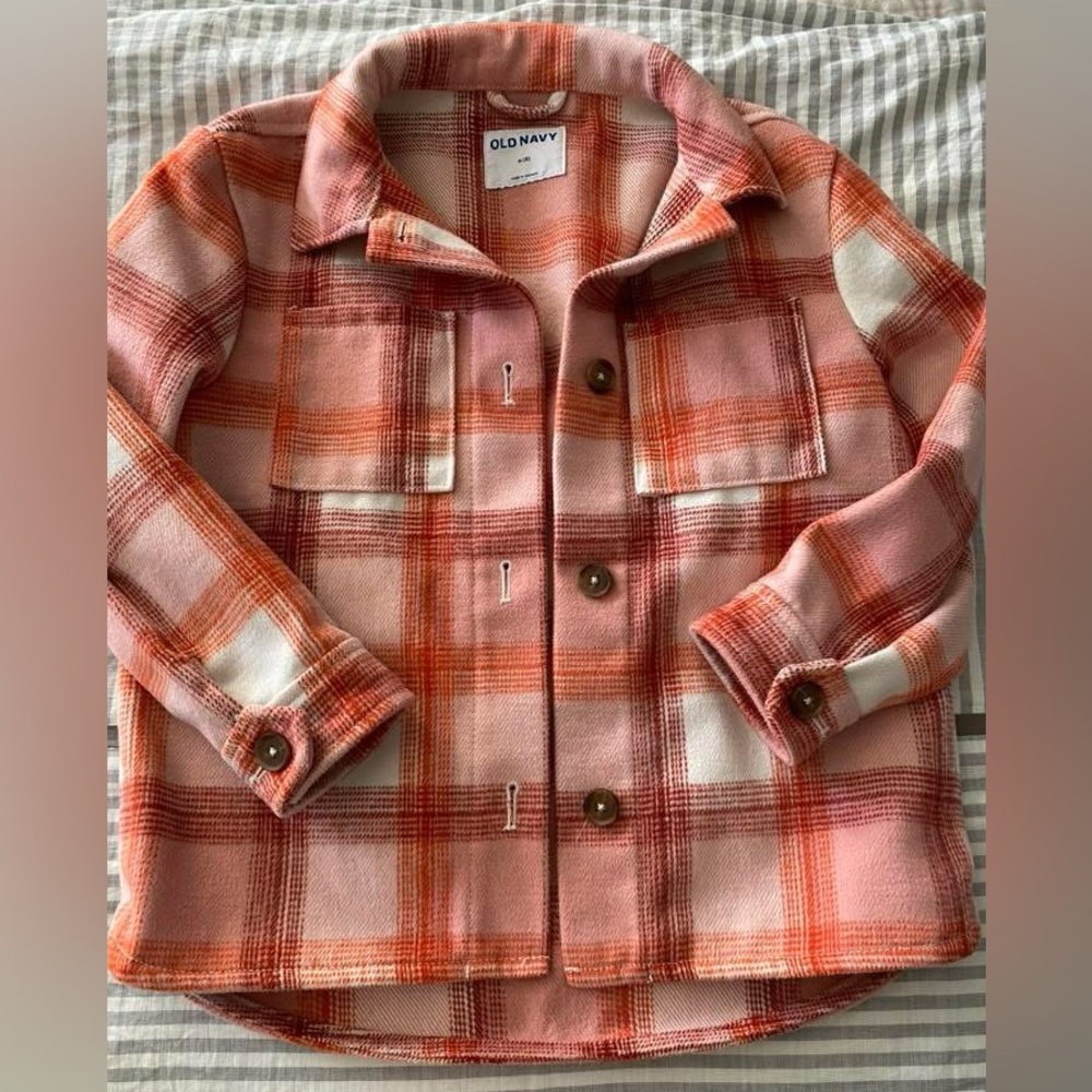 Old Navy Pink Plaid Jacket Size 8